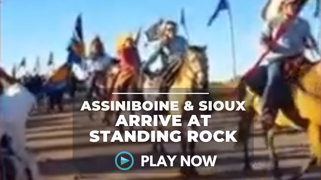 Assiniboine & Sioux arrive at Oceti Sakowin